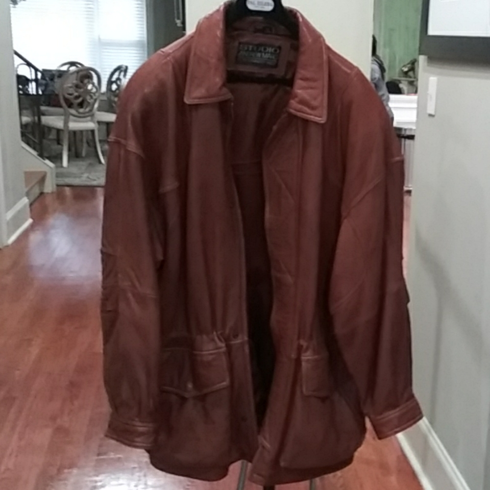Andrew Marc Brown leather jacket